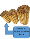 50 Bamboo Straws 5.5 inches